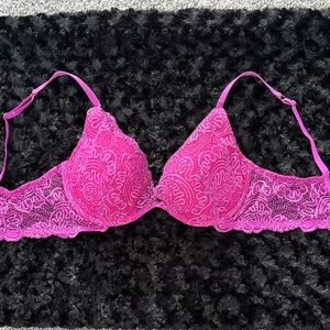 Victoria's Secret Vibrant Pink Lace Bra
